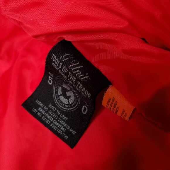 Vintage G UNIT Denim Co 50 Cent Heavyweight Puffer Vest/Jacket Tan Mens Sz 2XL - Picture 9 of 15